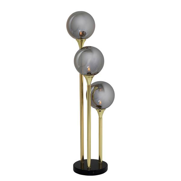 Tischleuchte Al Capone Glas / Stahl - 3-flammig