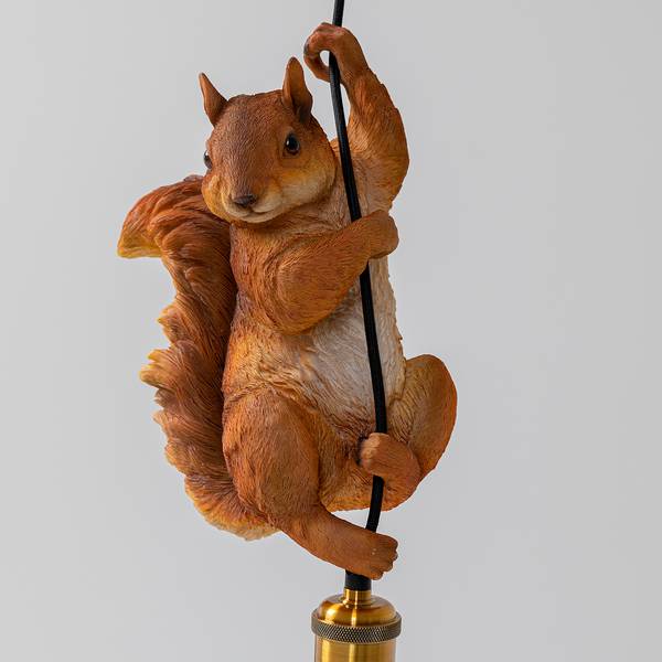 Suspension Animal Squirrel 20cm Polyrésine / Polycarbonate - 1 ampoule