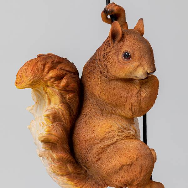 Suspension Animal Squirrel 20cm Polyrésine / Polycarbonate - 1 ampoule