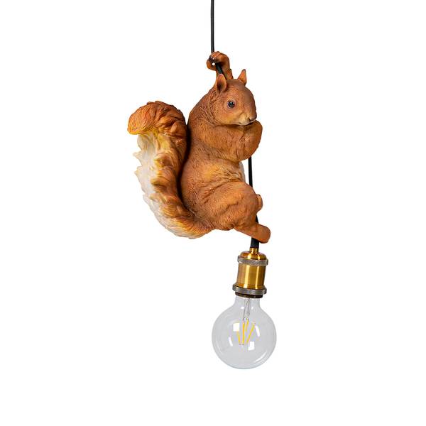 Suspension Animal Squirrel 20cm Polyrésine / Polycarbonate - 1 ampoule