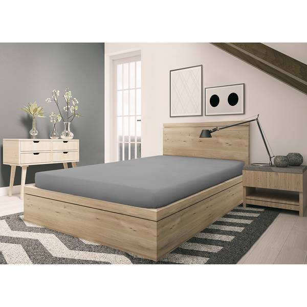Hoeslaken van Bevertien Gots GOTS-katoen - zilver - 140 x 200 cm