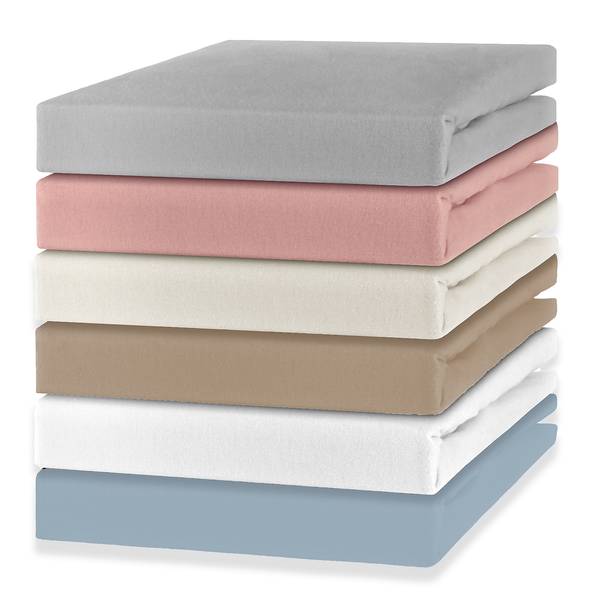 Hoeslaken van Bevertien Gots GOTS-katoen - zilver - 140 x 200 cm