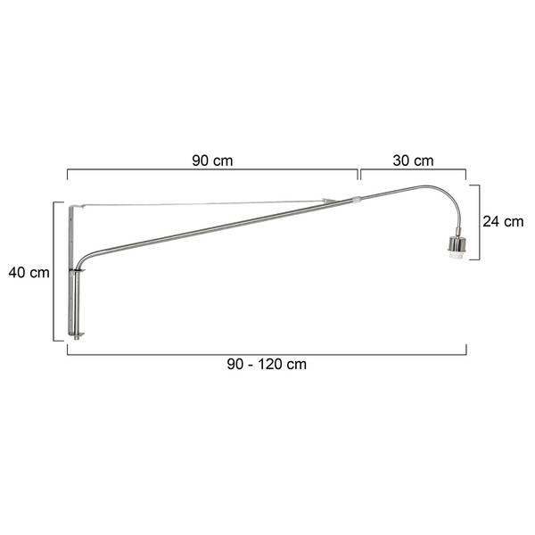 Wandleuchte Gramineus I Eisen - 1-flammig