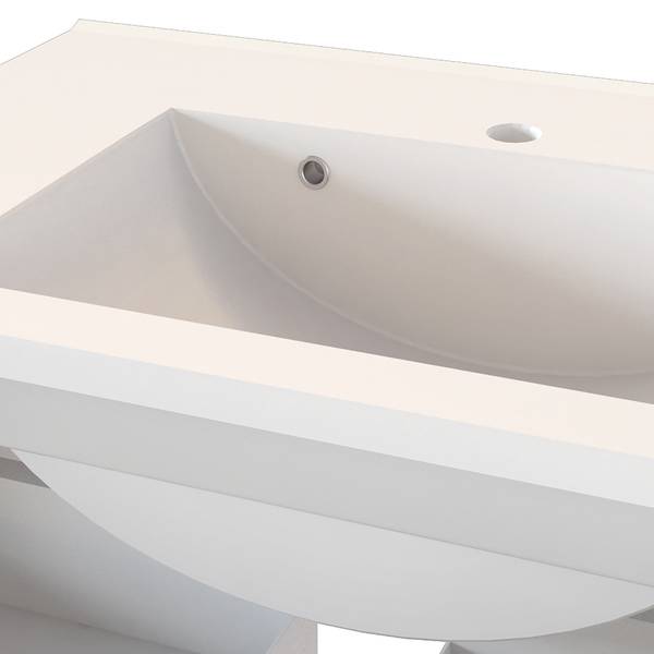 Badkamerset Tira II (3-delig) wit glas/Wotan eikenhouten look