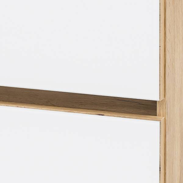 Badkamerset Tira II (3-delig) wit glas/Wotan eikenhouten look