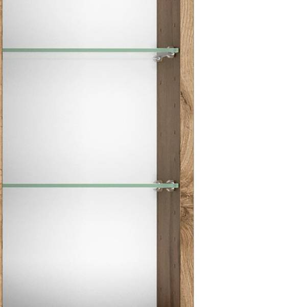 Badezimmerset Tira V (5-teilig) Glas Weiß / Eiche Wotan Dekor