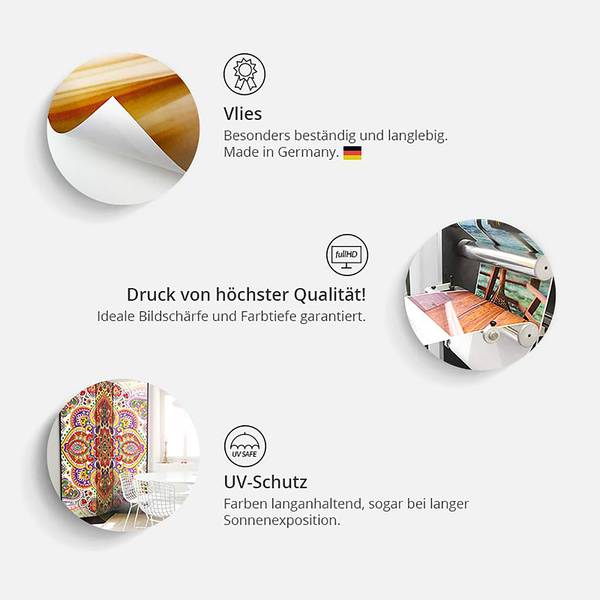 Kamerscherm Kleurenmozaïek (3-delig) vlies - meerdere kleuren - 3-delig