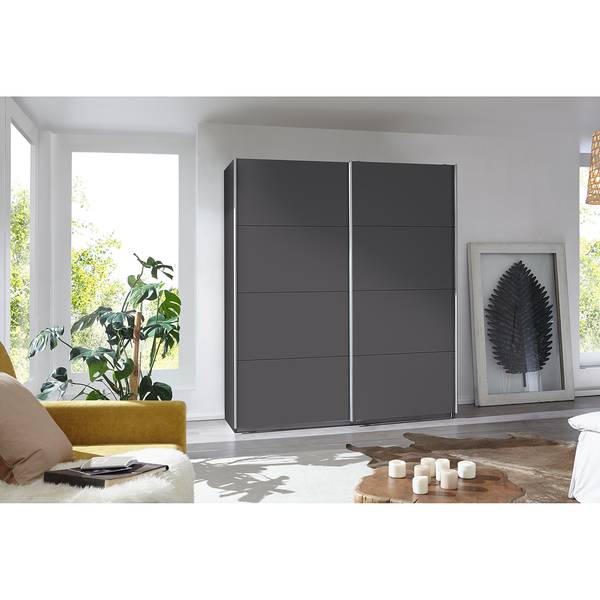 Schwebetürenschrank Caracas I Graumetallic - Breite: 181 cm - Classic - Ohne Spiegeltür/-en