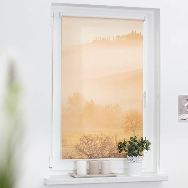 Klemmfix Verduisteringsgordijn Toscana polyester - oranje/bruin - 45 x 150 cm