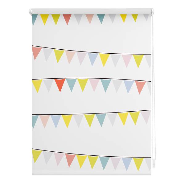 Klemmfix Verdunklungsrollo Wimpelkette Polyester - Bunt - 45 x 150 cm