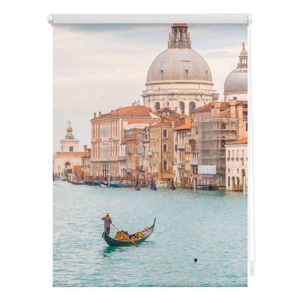 Verduisteringsgordijn Canal Grande polyester - blauw - 45 x 150 cm