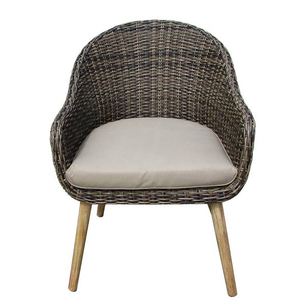 Stuhl Pueblo (2er-Set) Akazie / Polyrattan - Braun