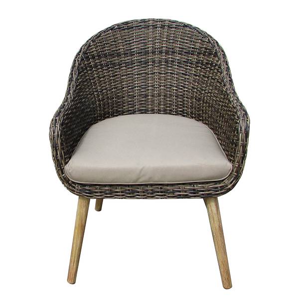 Stuhl Pueblo (2er-Set) Akazie / Polyrattan - Braun