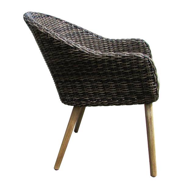 Stuhl Pueblo (2er-Set) Akazie / Polyrattan - Braun