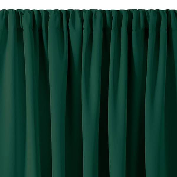 Rideau à ruflette Blackout II Polyester - Vert foncé