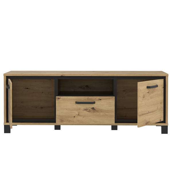 TV-Lowboard Egan Eiche Artisan Dekor / Eiche Schwarz Dekor