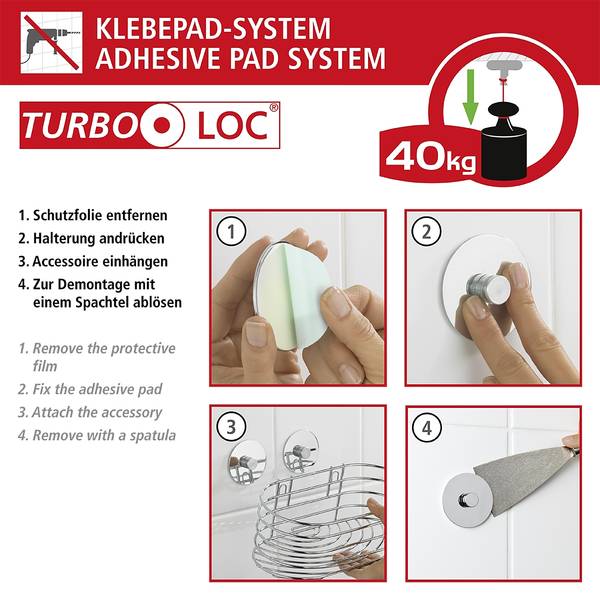 Turbo-Loc Eckablage Butono Stahl - Chrom