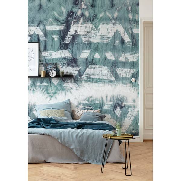 Papier peint intissé Tribal Dye Intissé - Bleu