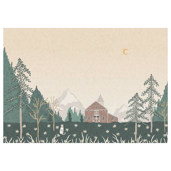 Papier peint intissé Little Farm Intissé - Multicolore