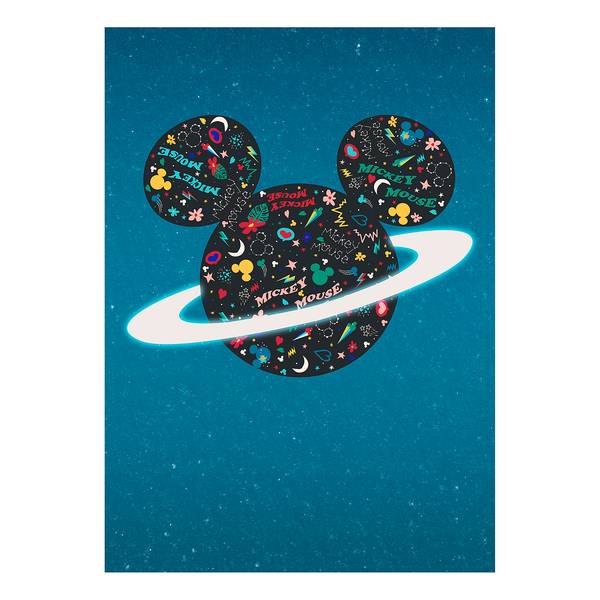 Fotomurale Planet Mickey Tessuto non tessuto - Marrone