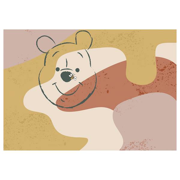 Papier peint intissé Winnie Pooh Bee Intissé - Multicolore