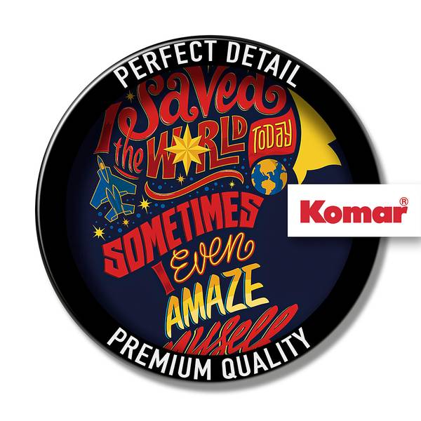 Fotobehang Captain Marvel & the World vlies - meerdere kleuren