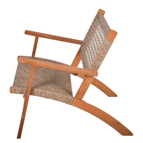Sitzgruppe Sonora (3-teilig) Eukalyptus / Polyrattan - Braun