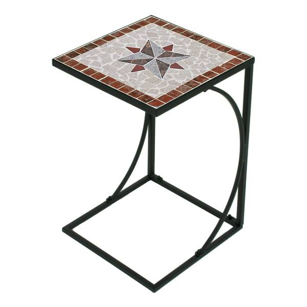 Beistelltisch Amarillo Eisen - Grau / Rot