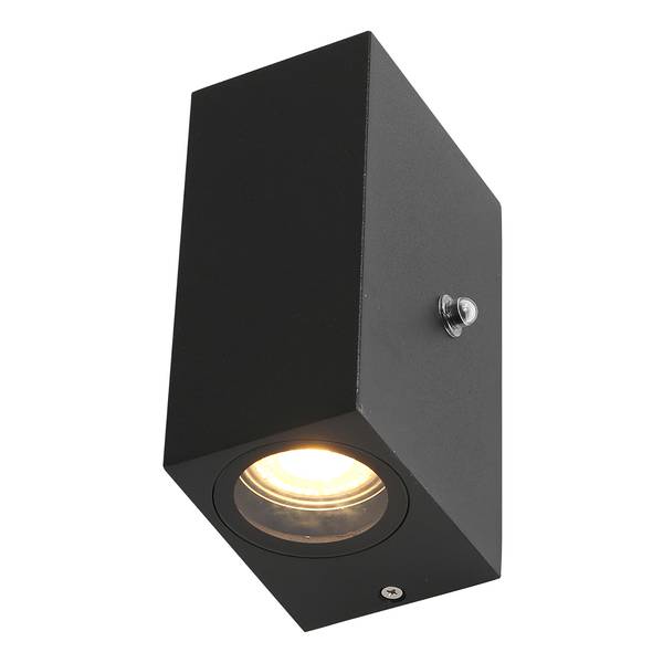 LED-Wandleuchte Buitenlamp Typ B Acrylglas / Aluminium - 2-flammig - Schwarz - Flammenanzahl: 2