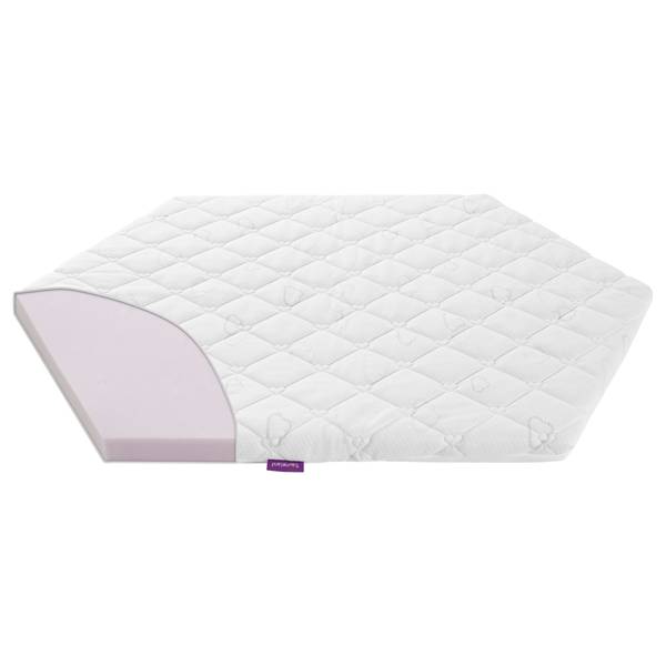 Matratze tiSsi für Laufgitter 6-eck Weiß - Textil - 80 x 5 x 136 cm