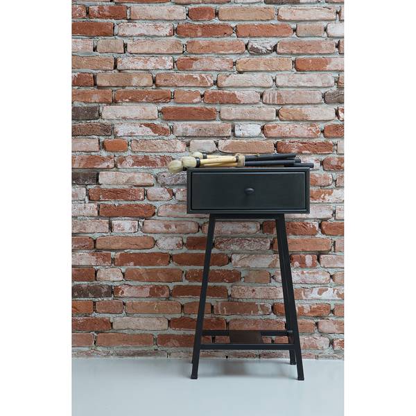 Bout de canapé Kait Manguier massif / Métal - Noir