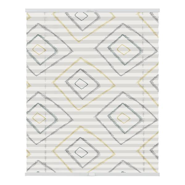 Plissee Klemmfix Stripy Boho Rectangle Polyester - Beige - 45 x 130 cm