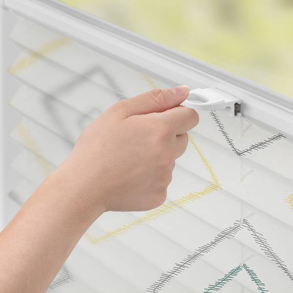 Plissee Klemmfix Stripy Boho Rectangle Polyester - Beige - 45 x 130 cm