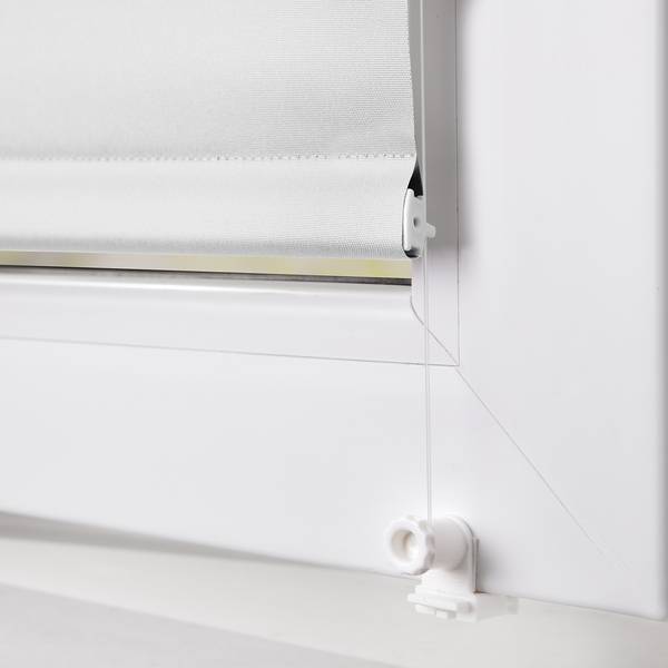 Klemmfix-Rollo Clanes Polyester - Weiß - 80 x 200 cm