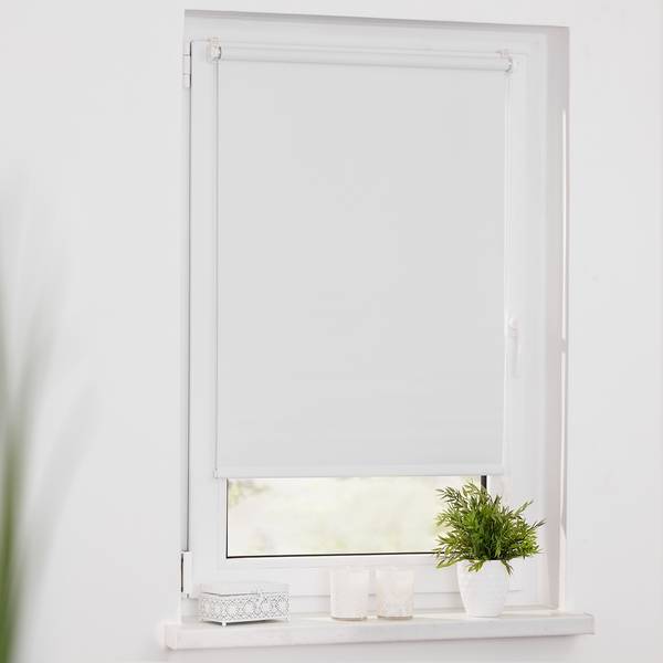 Klemmfix-Rollo Clanes Polyester - Weiß - 80 x 200 cm