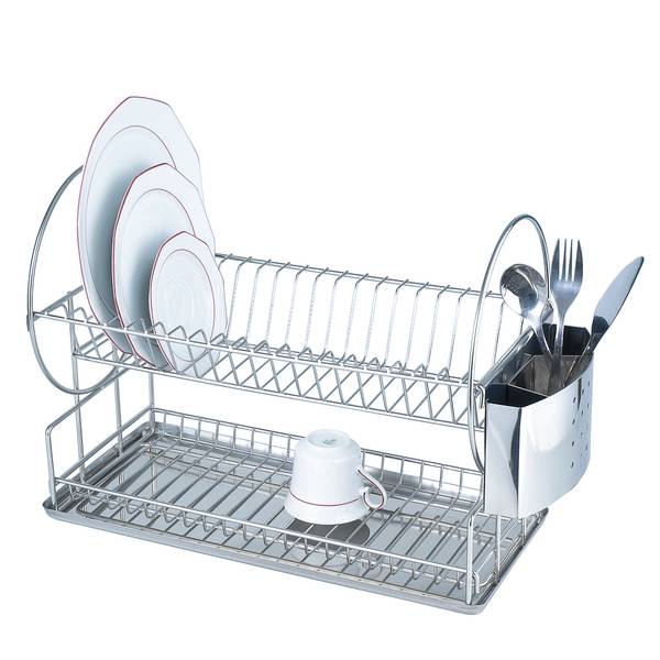 Geschirrabtropfer Exclusiv Duo Edelstahl - Silber