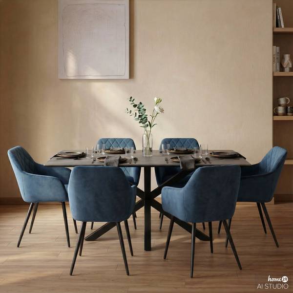Esstisch Holcot rechteckig Schwarz - 160 x 90 cm