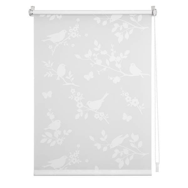 Klemfix rolgordijn Vogel polyester - wit - 70 x 150 cm