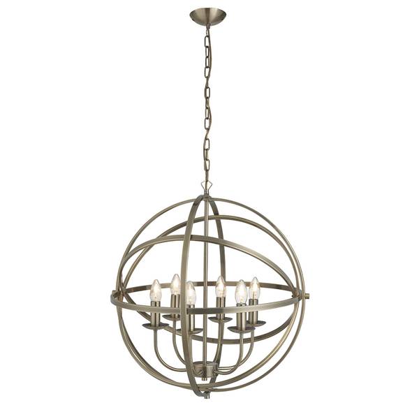 Pendelleuchte Orbit III Stahl - 6-flammig