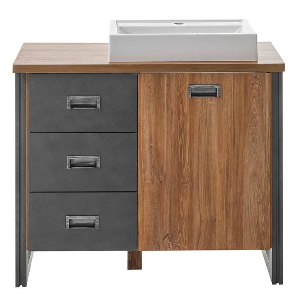 Badkamerset Marton X (2-delig) Stirling eikenhouten look/antracietkleurig