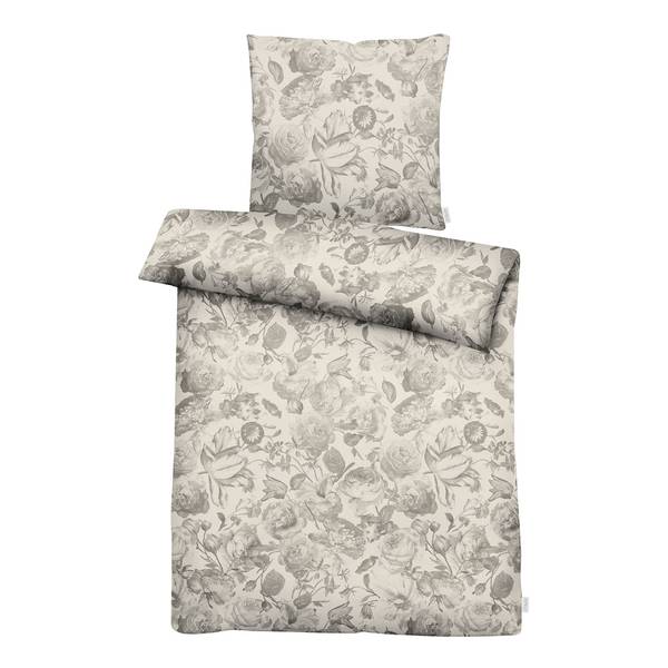 Bettwäsche Lela Mako-Satin - Beige - 135 x 200 cm + Kissen 80 x 80 cm