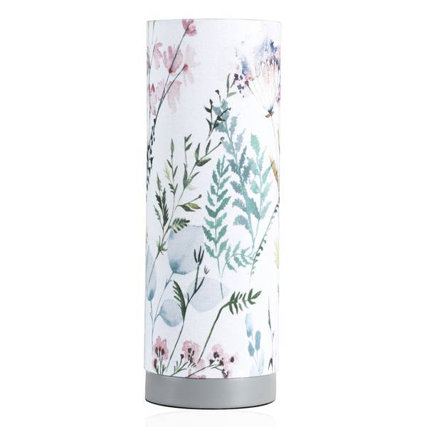 Tischleuchte Flowery Romance Leinen / Beton - 1-flammig