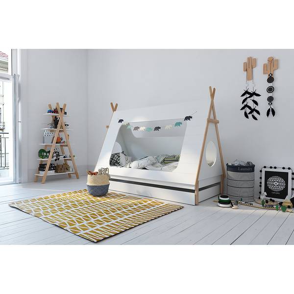 Regal Gustav Weiß - Pinie - 90 x 170 x 35 cm