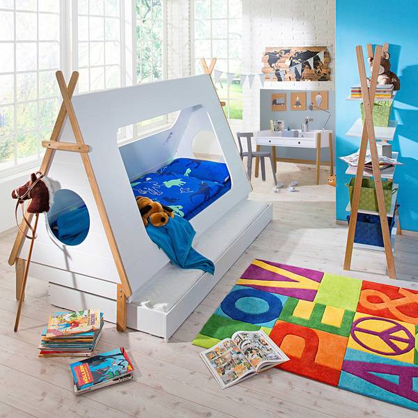 Regal Gustav Weiß - Pinie - 90 x 170 x 35 cm