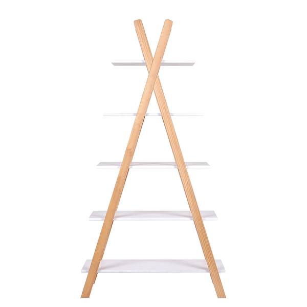 Regal Gustav Weiß - Pinie - 90 x 170 x 35 cm