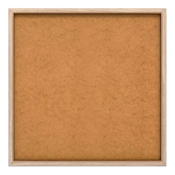 Ingelijste afbeelding Highlander Horens Print in houten frame - bruin