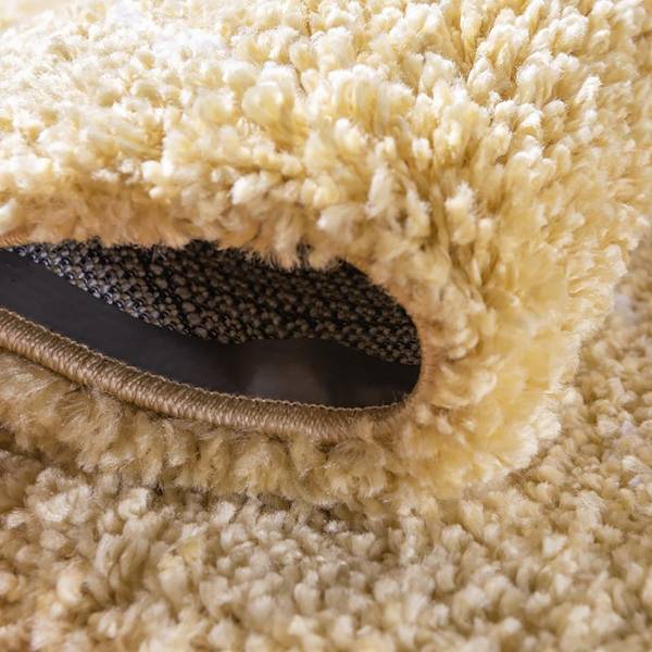 Kurzflorteppich Temara Shag IV Polypropylene / Jute - Gelb - 150 x 245 cm