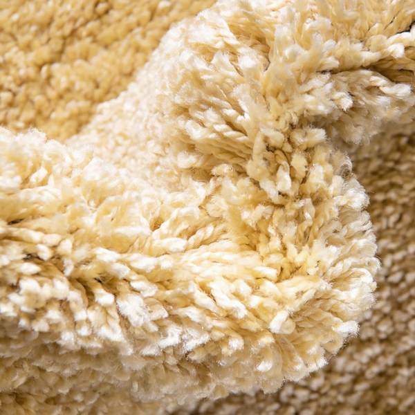 Kurzflorteppich Temara Shag IV Polypropylene / Jute - Gelb - 150 x 245 cm