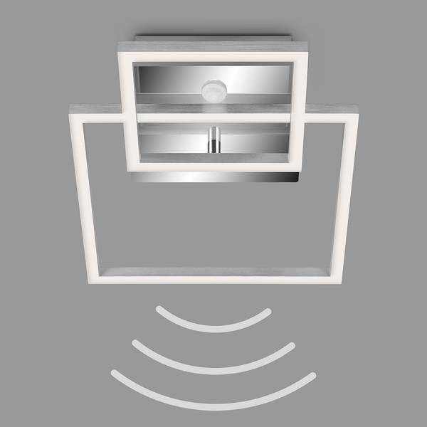 Plafondlamp Frame II polycarbonaat/ijzer - 1 lichtbron