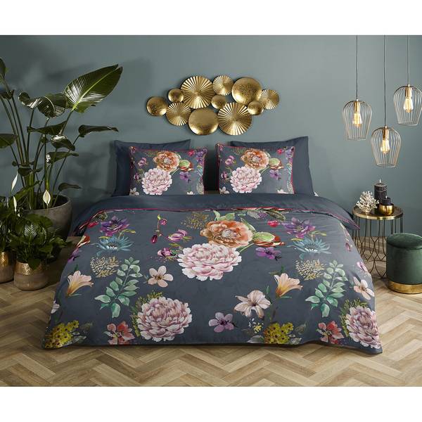 Bettwäsche Parma Anthrazit - 200 x 200/220 cm + 2 Kissen 70 x 60 cm